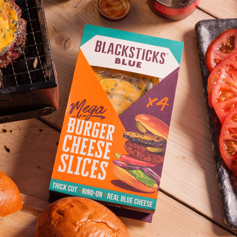 Blacksticks Blue Mega Burger Cheese Slices