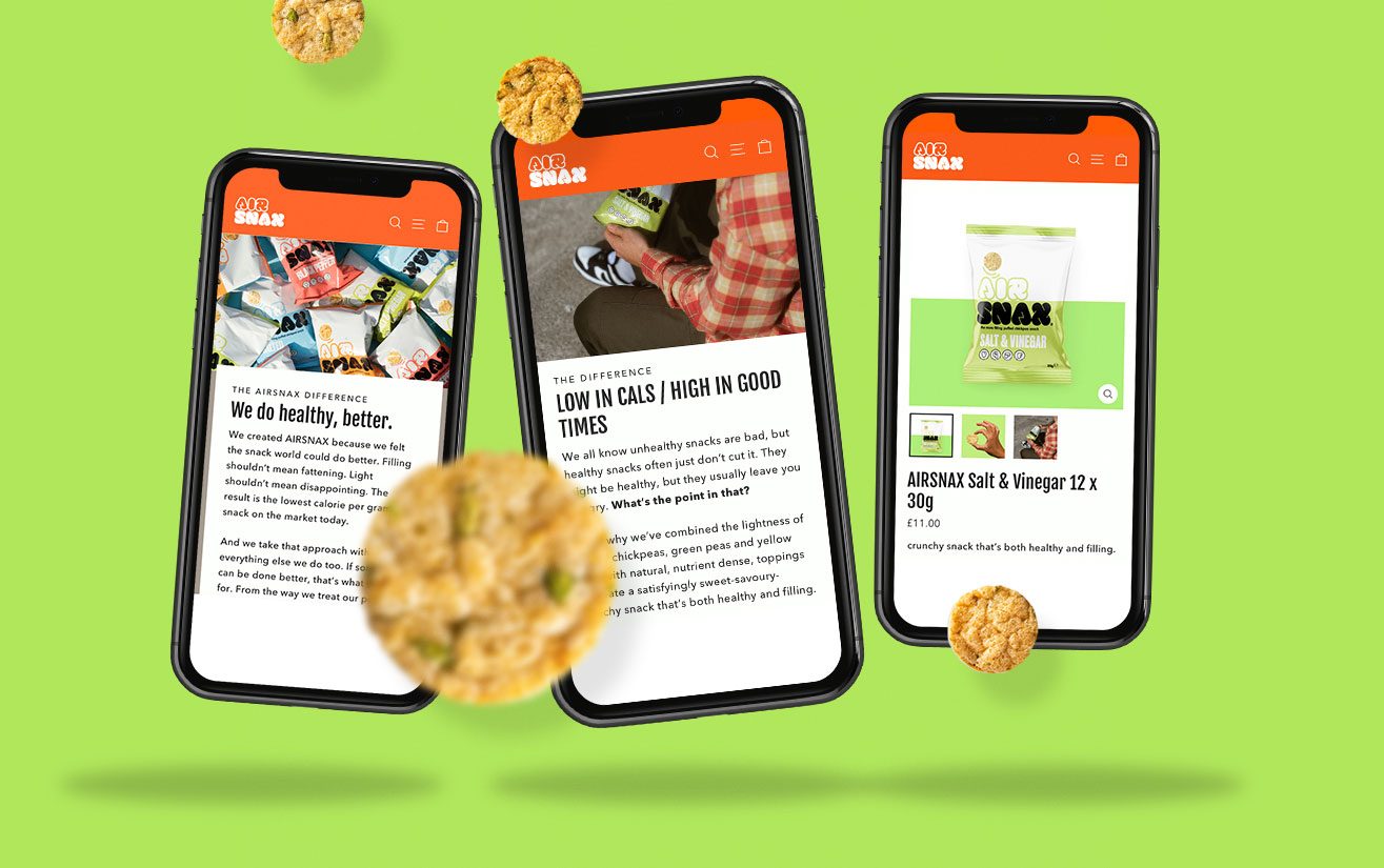 Airsnax Website Design by Farrows